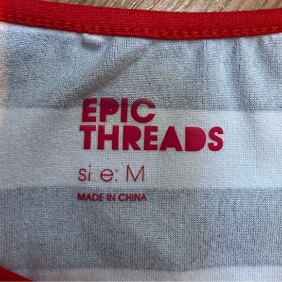 Epic Threads girls navy blue and white striped dress size medium - Picture 7 of 10